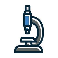 microscópio vetor Grosso linha preenchidas Sombrio cores