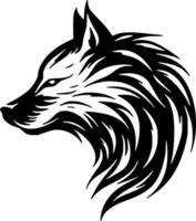 lobo, Preto e branco vetor ilustração