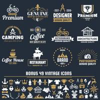 Vintage Retro Vector Logo para banner