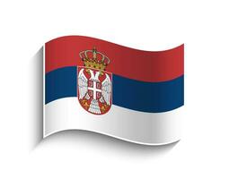 vetor Sérvia acenando bandeira ícone