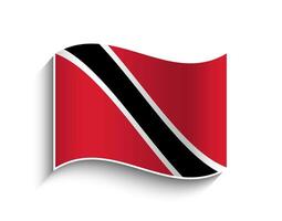 vetor trinidad e tobago acenando bandeira ícone