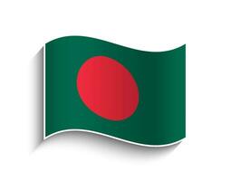 vetor Bangladesh acenando bandeira ícone