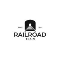 Ferrovia faixas trem logotipo Projeto conceito vetor ilustração símbolo ícone