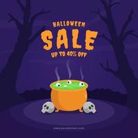 venda especial de halloween adequada para banner de mídia social vetor
