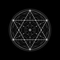 sagrado geometria, espiritual pentagrama tatuagem vetor