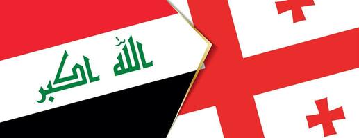 Iraque e geórgia bandeiras, dois vetor bandeiras.