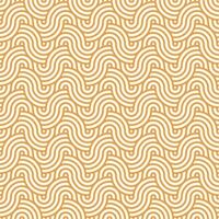 laranja desatado abstrato geométrico japonês círculos linhas e ondas padronizar vetor