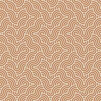 desatado abstrato geométrico Castanho japonês sobreposição círculos linhas e ondas padronizar vetor