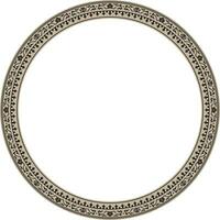 vetor ouro e Preto quadro, fronteira, chinês ornamento. estampado círculo, anel do a povos do leste Ásia, Coréia, Malásia, Japão, Cingapura, Tailândia