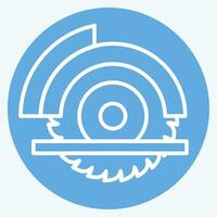 ícone roda serra. relacionado para carpintaria símbolo. azul olhos estilo. simples Projeto editável. simples ilustração vetor
