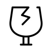 frágil ícone vetor símbolo Projeto ilustração
