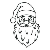 ilustração do santa claus cabeça em branco fundo vetor