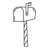 ilustração do uma mão desenhado caixa de correio vetor