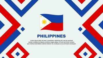 Filipinas bandeira abstrato fundo Projeto modelo. Filipinas independência dia bandeira papel de parede vetor ilustração. Filipinas modelo