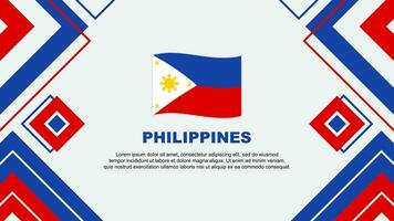 Filipinas bandeira abstrato fundo Projeto modelo. Filipinas independência dia bandeira papel de parede vetor ilustração. Filipinas fundo