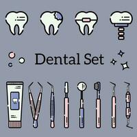 vetor conjunto do a dental elementos