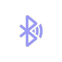 Bluetooth ícone dentro azul para tecnologia vetor