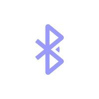 Bluetooth ícone dentro azul para tecnologia vetor