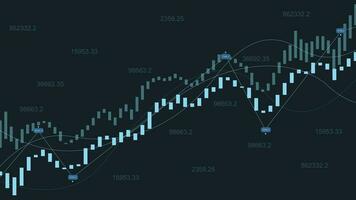 o negócio finança, estoque mercado, forex negociação e financeiro gráfico investimento conceito fundo. acima tendência e otimista ponto. vetor ilustração.