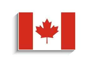 plano retângulo Canadá bandeira ícone vetor