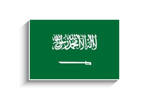plano retângulo saudita arábia bandeira ícone vetor