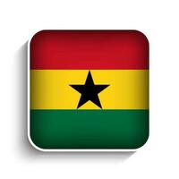 vetor quadrado Gana bandeira ícone