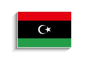 plano retângulo Líbia bandeira ícone vetor
