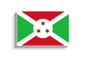 plano retângulo Burundi bandeira ícone vetor