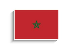plano retângulo Marrocos bandeira ícone vetor