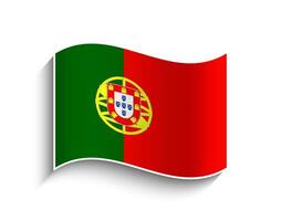 vetor Portugal acenando bandeira ícone
