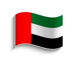 vetor Unidos árabe Emirados acenando bandeira ícone
