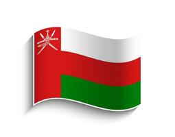 vetor Omã acenando bandeira ícone