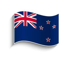 vetor Novo zelândia acenando bandeira ícone