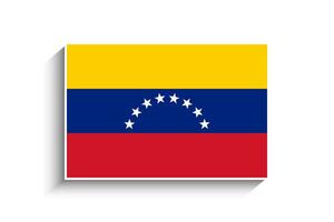 plano retângulo Venezuela bandeira ícone vetor