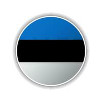 abstrato círculo Estônia bandeira ícone vetor