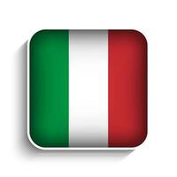 vetor quadrado Itália bandeira ícone