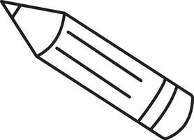 lindo linha arte ícone ilustração do uma lápis vetor