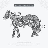 vetor de mandala animal. arte animal. ilustração vetorial.