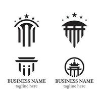 conjunto de ícones do logotipo da lei vetor