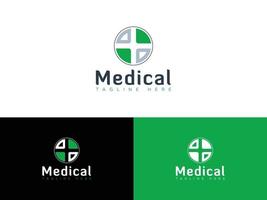 modelo de vetor de logotipo de cuidados de saúde clínica médica