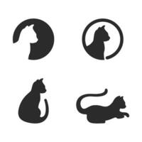 gato logotipo ilustração vetor