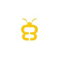 logotipo de abelha de mel vetor