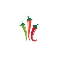 logotipo de ilustração de pimentão vetor