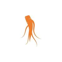 ginseng logotipo ícone vetor