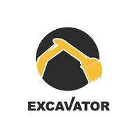 escavadora logotipo ícone vetor