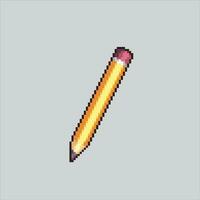 pixel arte ilustração lápis. pixelizada lápis. escola lápis pixelizada para a pixel arte jogos e ícone para local na rede Internet e vídeo jogo. velho escola retrô. vetor