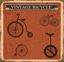 vintage bicicleta poster arte vetor