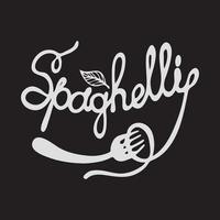 word spaghetti estilizado como um logotipo elegante - vetor