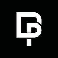 alfabeto cartas dp ou bp moderno logotipo Projeto minimalista, único moderno criativo mínimo logotipo Projeto vetor