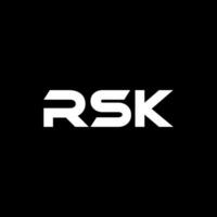 rsk carta logotipo projeto, inspiração para uma único identidade. moderno elegância e criativo Projeto. marca d'água seu sucesso com a impressionante isto logotipo. vetor